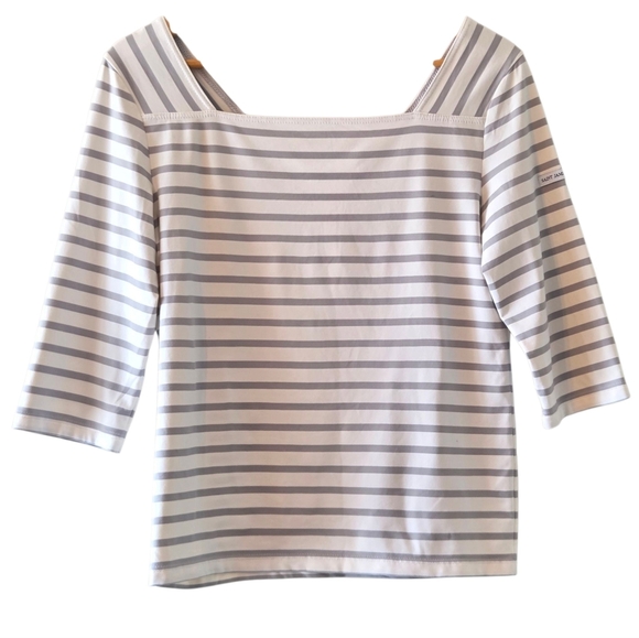 Saint James Nautical Casual Coastal Feminine Striped Top Size 8. - Picture 2 of 11